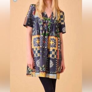 Hunter Bell Youjin in Langford Patchwork Multicolor Mini Dress